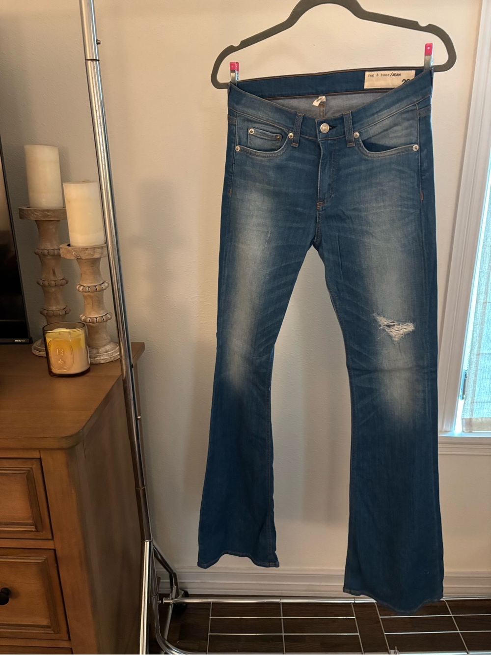 rag & bone Women's Blue Flare Jeans